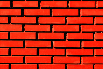 wall of red briks texture background