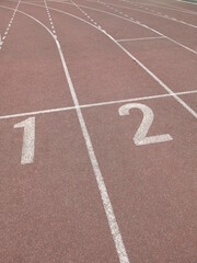 Fototapeta premium the empty running way design for competition concept