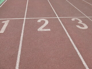 the empty running way design for competition concept