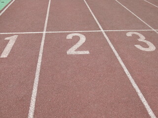 Fototapeta premium the empty running way design for competition concept