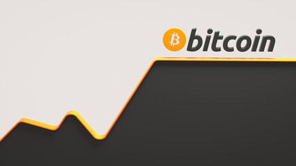 Bitcoin chart showcasing the growth of cruptocurrency