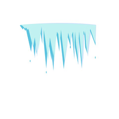 Fototapeta premium Icicles. Spring drops, vector illustration