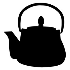 Obraz premium Teapot silhouette vector