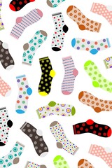 Polka dot socks vertical texture.