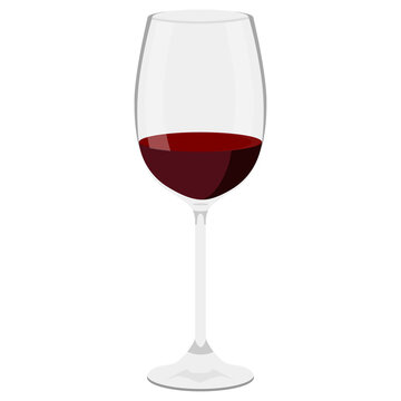 Wineglass with red wine