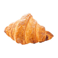 Isolated french baked croissant on the white background