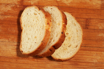 Fragrant delicious bread with fried onions