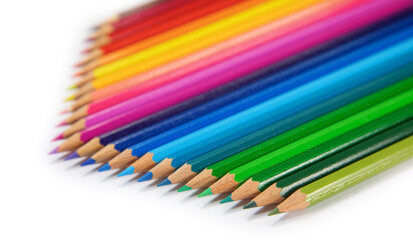 Fototapeta premium Collection of the colorful pencils