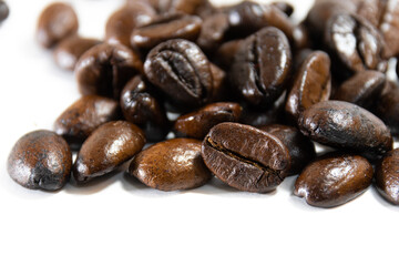 coffee beans isolated on the Background white Year 2021