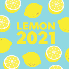 Lemon pattern. Juicy lemons background.