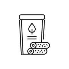 Organic natural fruit marshmallow color line icon. Pictogram for web page, mobile app, promo.