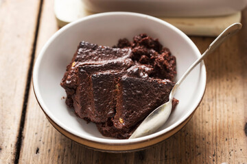 Chocolate bread and butter pudding 