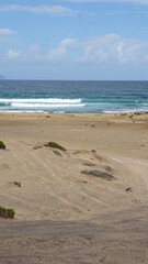 Praia Grande (big beach) next to the road from Caihau to Salamansa or Baia das Gatas, on the island Sao Vicente, Cabo Verde, in the month of November