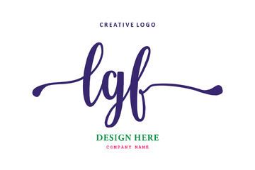 LGF lettering logo is simple, easy to understand and authoritative