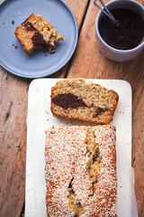 Tahini, chocolate, sesame banana loaf 