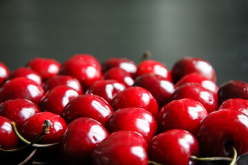 Fresh cherries background