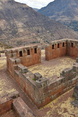 Inca structures in the urban sector of Pisac - obrazy, fototapety, plakaty