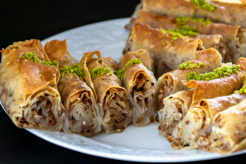Turkish dessert, walnut and sesame Mugla dessert is from palace.