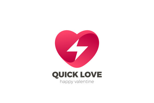 Heart Love Logo design vector template.