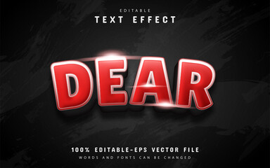Dear text effect
