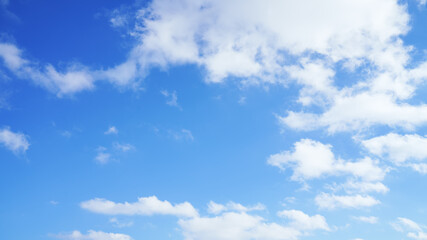 Naklejka na ściany i meble blue sky white clouds sunshine background