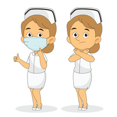 No Mask No Entry ,Nurse using face masks