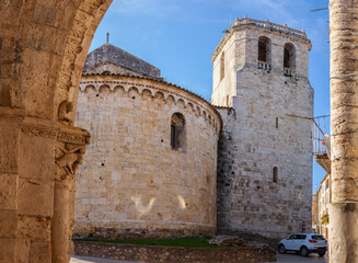 Church of Sant Julia seen from Old Hospital, Besalu. Spain