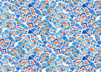 oil painted geometric pattern	