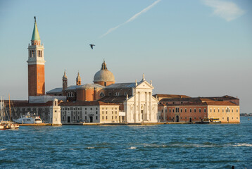 Obraz premium Saint George Church with bell tower in Venice