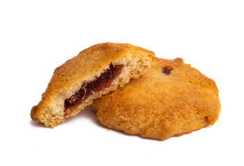 cookies with fruit filling isolated