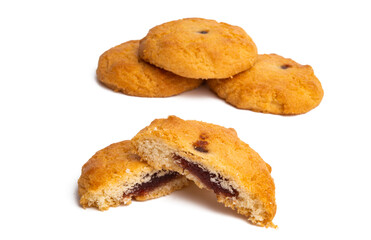 cookies with fruit filling isolated