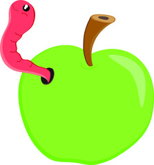 worm in apple