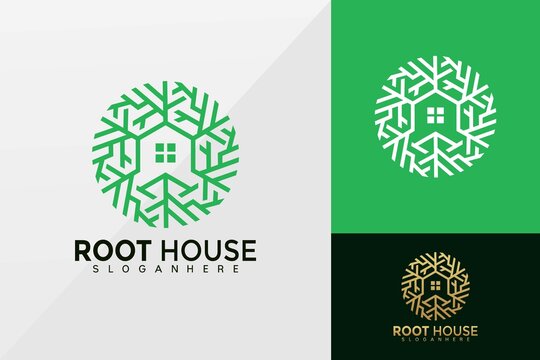 Root House business logo vector, Brand Identity Logos design, modern logo, Logo Designs Vector Illustration Template