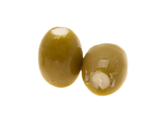 olives stuffed with cheese isolated
