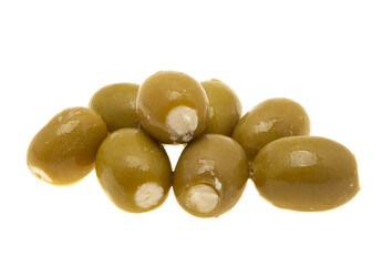 olives stuffed with cheese isolated