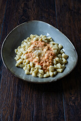 Gnocchi with Tomato Sauce and Parmesan.