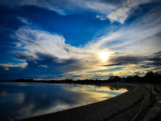 Sun whisking the clouds