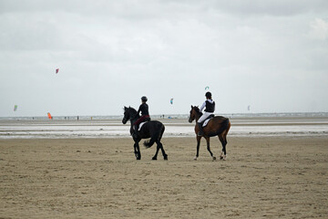 Reiter am Strand