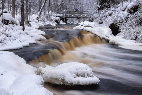 Yukankoski waterfall (White Bridges), Kulismayoki river, Russia, Karelia