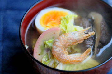 お正月のお雑煮のイメージ素材