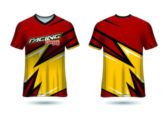Sports Racing Jersey Design Template For Team Uniforms Vector Wall Mural Jsport