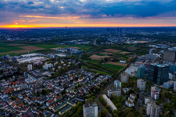 Eschborn Sonnenaufgang | Luftbilder von Eschborn in Hessen