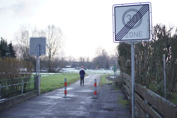 Stra&szlig;e Winter Schnee Landschaft