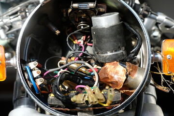 バイク　配線修理