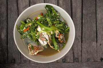 North East Thai Spicy Soup with crab