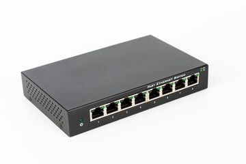 8-port 10 or  100 Mbps Fast Ethernet switch.  Components to create a small network.