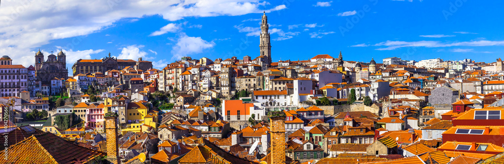 Wall mural panoramic view of porto. portugal travel and landmarks