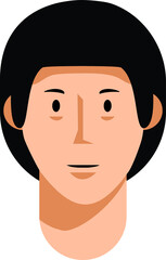 Simple funny isolated cartoon vector illustration person