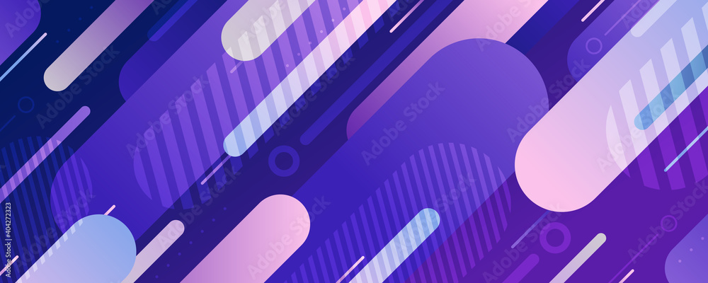 Poster abstract rounded lines pattern of technology design with geometric elements decoration template. wid