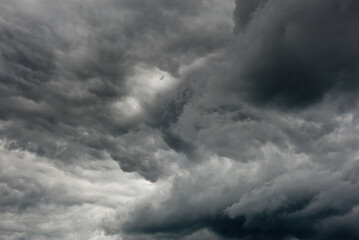 Huge black clouds before the rain